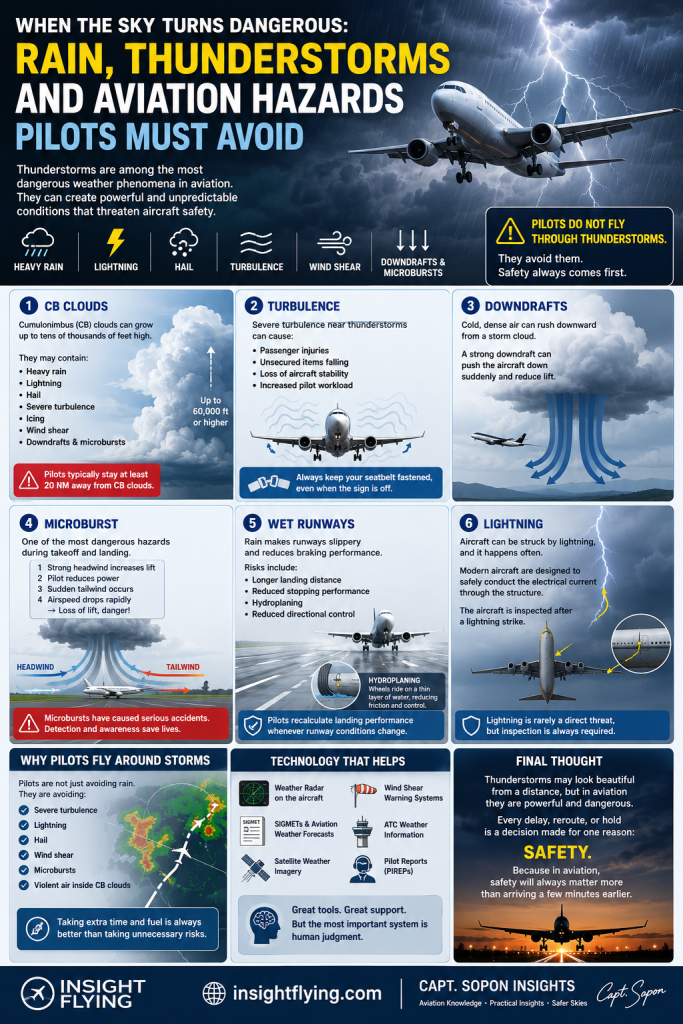 Rain, Thunderstorms and Aviation Hazards