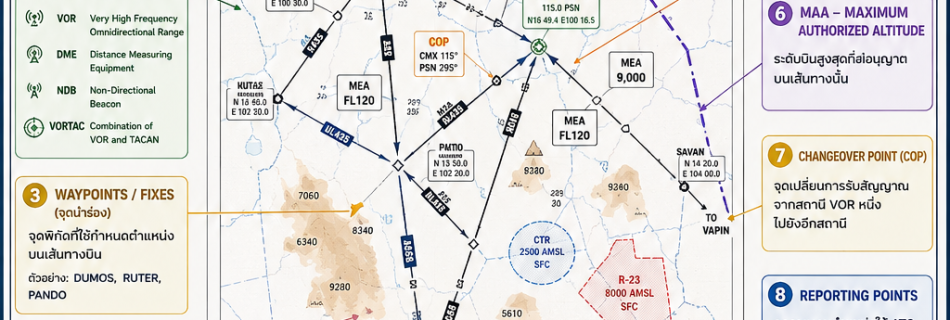 แผนที่สำหรับนักบิน Route Facilities Chart
