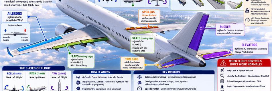 flight controls of the aircraft