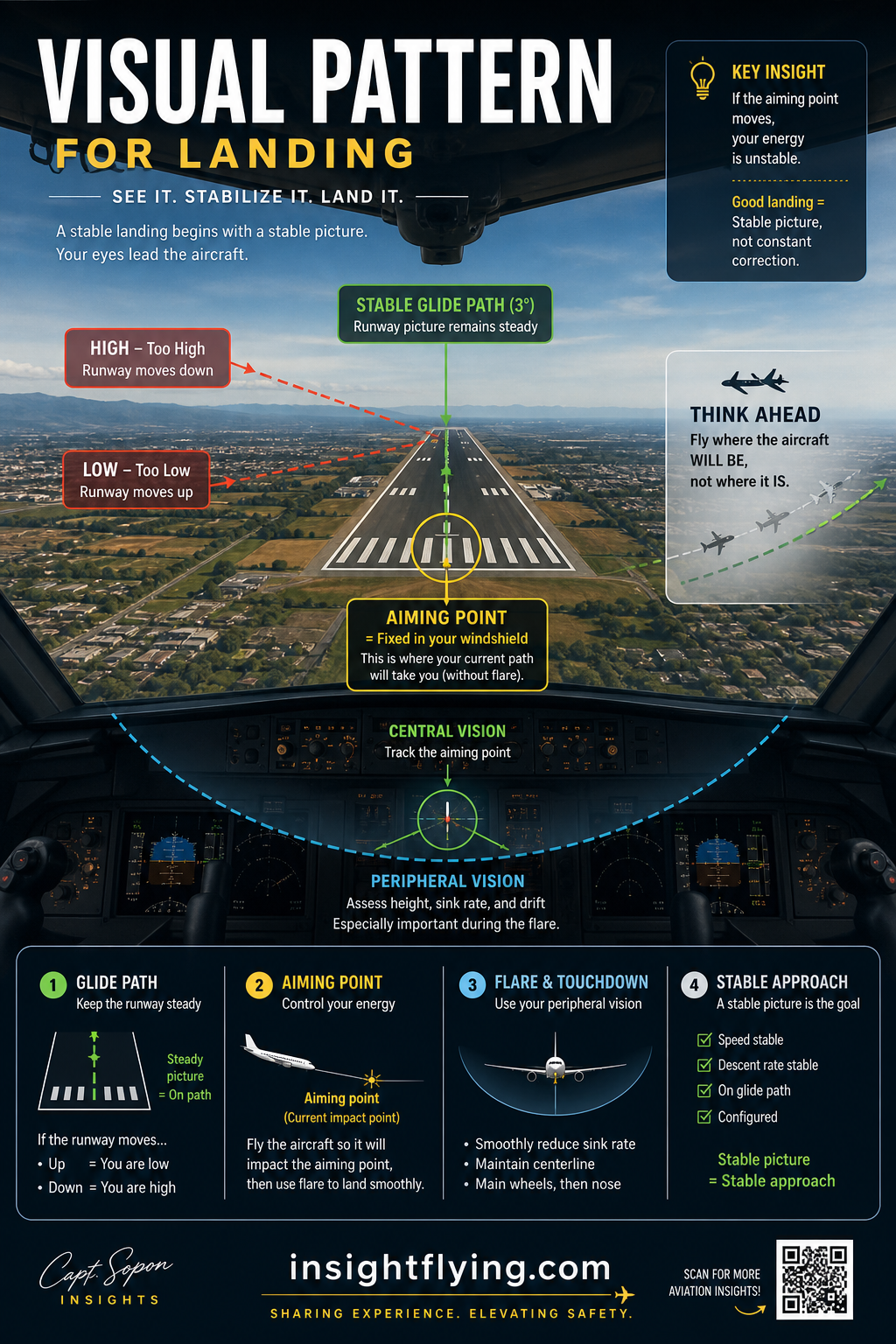 Visual pattern, approach landing flare