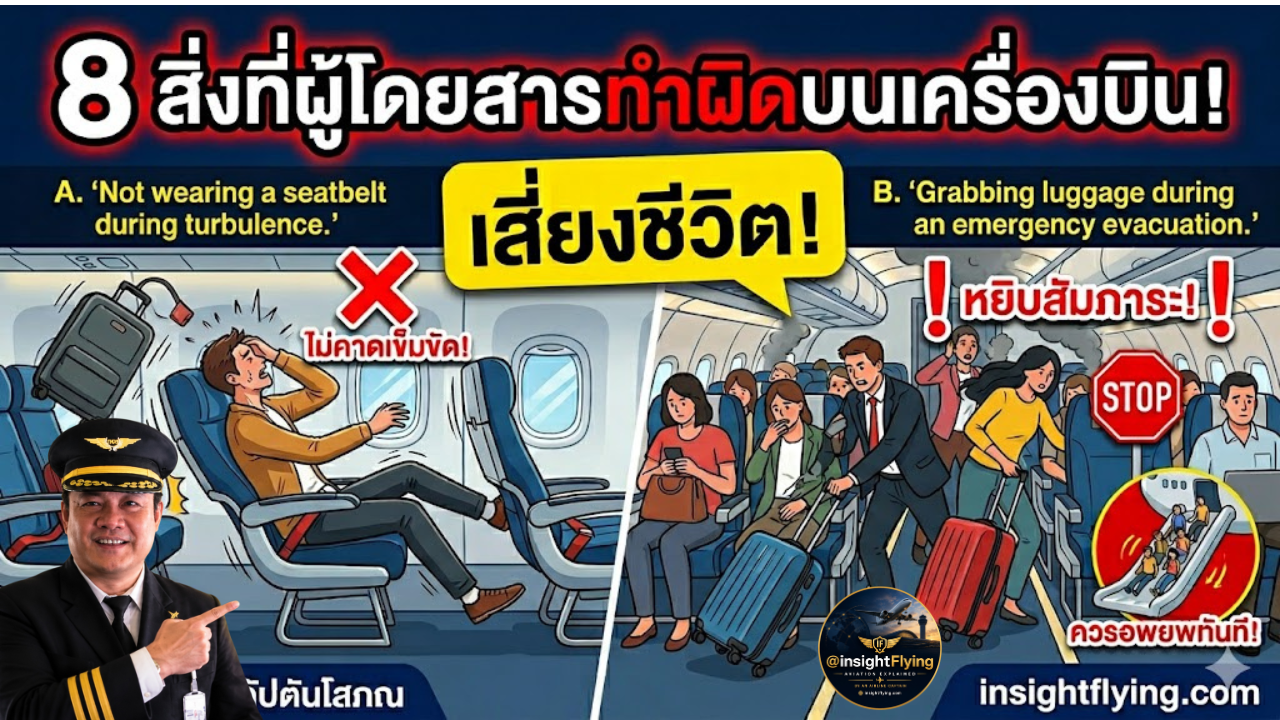 8 สิ่งที่ผู้โดยสารมักทำผิดระหว่างเดินทางโดยเครื่องบิน