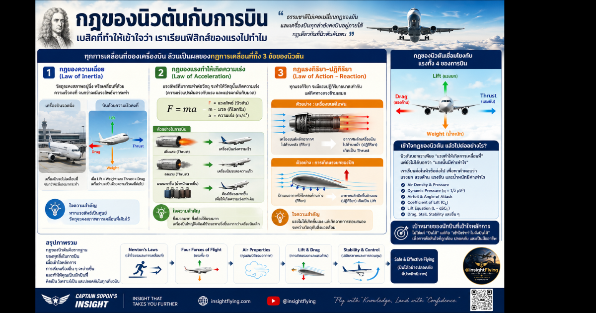 กฎของนิวตันกับการบิน